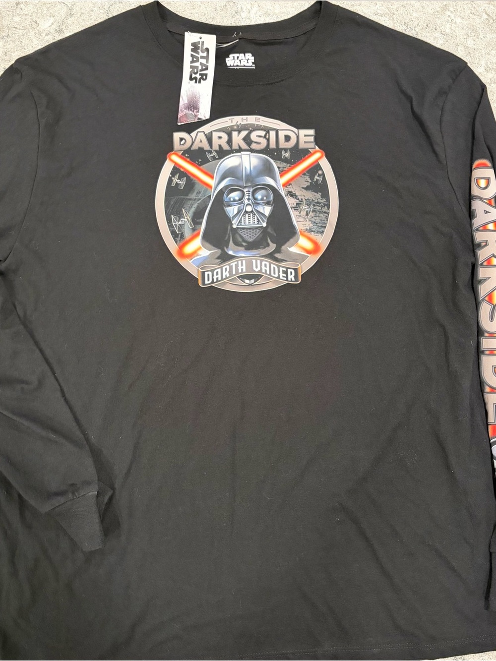 Star Wars Darkside Darth Vader Black Jerry Leigh Long-Sleeve Shirt-XXL NWT